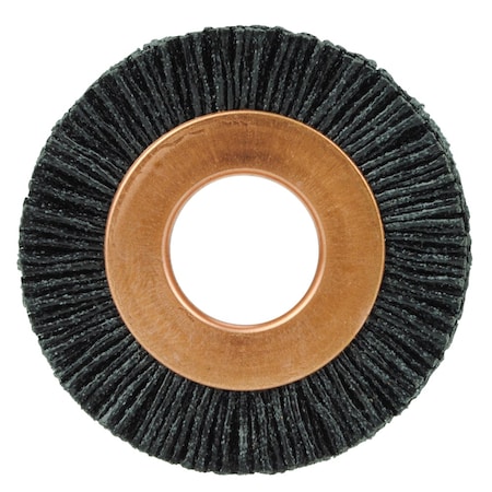Weiler Burr-Rx 1-1/2" Dia Wheel Brush, .026/120CG Crimped Fill, 1/2" 17541